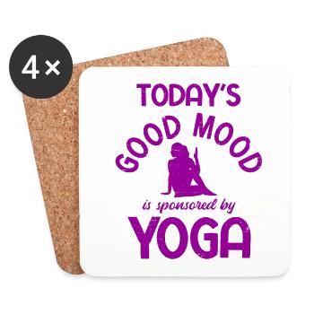 Yogalehrer Spruch Für Yogi Yoga - Untersetzer (4er-Set) - Weiß - Vorne