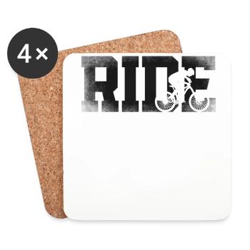 Enduro MTB Mountain Bike Riding - Coasters (set of 4) - white - Front