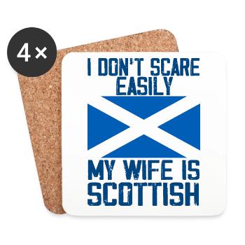 Scottish husband Scotland - Coasters (set of 4) - white - Front