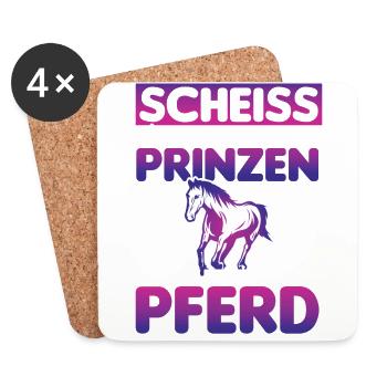 Pferd Reiter Reiten Pferde - Untersetzer (4er-Set) - Weiß - Vorne
