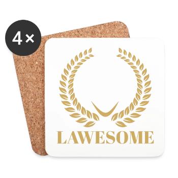 Profession d’avocat! Avocats Étudiants en droit Avocat - Dessous de verre (lot de 4) - blanc - Devant