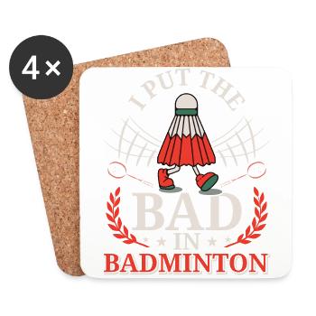 Federball Badminton - Coasters (set of 4) - white - Front