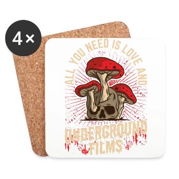 Underground Film, Independent Cinema, Horror - Coasters (set of 4) - white - Front