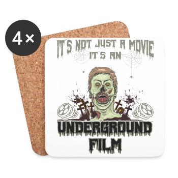 Film underground, Cinéma indépendant, Horreur - Dessous de verre (lot de 4) - blanc - Devant
