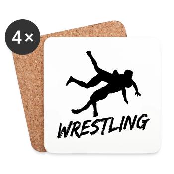 Grappling Martial Arts Wrestling - Untersetzer (4er-Set) - Weiß - Vorne