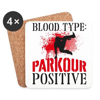 Parkour Free Running Traceur - Dessous de verre (lot de 4) - blanc - Devant
