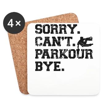 Parkour Free Running Traceur - Coasters (set of 4) - white - Front