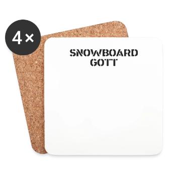 Snowboard - Snowboard God - Dessous de verre (lot de 4) - blanc - Devant