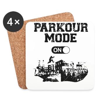 Parkour Free Running Traceur - Coasters (set of 4) - white - Front