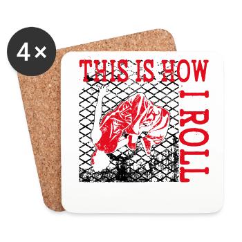 Parkour Free Running Traceur - Coasters (set of 4) - white - Front