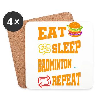 Federball Badminton - Coasters (set of 4) - white - Front