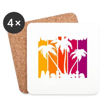 Telek Beach Malaisie - Dessous de verre (lot de 4) - blanc - Devant