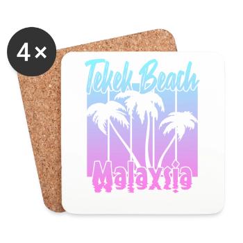 Telek Beach Malaisie - Dessous de verre (lot de 4) - blanc - Devant