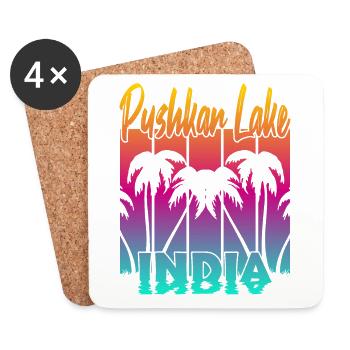 Pushkar Lake India Sunset - Coasters (set of 4) - white - Front