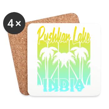 Pushkar Lake India Sunset - Coasters (set of 4) - white - Front
