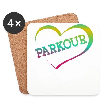 Parkour Free Running Traceur Girl - Coasters (set of 4) - white - Front