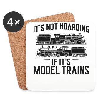 Steam Train Driver Trainspotting - Coasters (set of 4) - white - Front