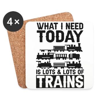 Steam Train Driver Trainspotting - Coasters (set of 4) - white - Front