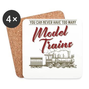 Steam Train Driver Trainspotting - Coasters (set of 4) - white - Front