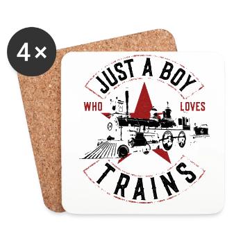 Steam Train Driver Trainspotting - Coasters (set of 4) - white - Front