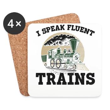 Steam Train Driver Trainspotting - Coasters (set of 4) - white - Front