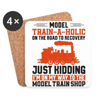Steam Train Driver Trainspotting - Coasters (set of 4) - white - Front