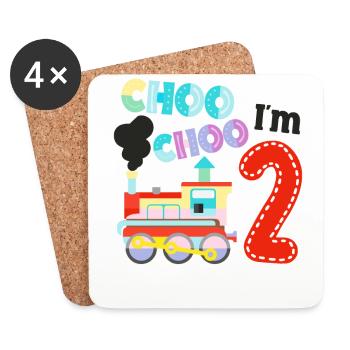 Steam Train Driver Trainspotting - Coasters (set of 4) - white - Front