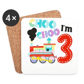 Steam Train Driver Trainspotting - Coasters (set of 4) - white - Front