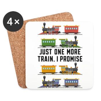 Steam Train Driver Trainspotting - Coasters (set of 4) - white - Front