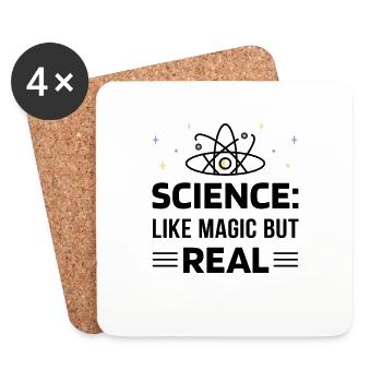 Science - Science: like magic but REAL - Coasters (set of 4) - white - Front