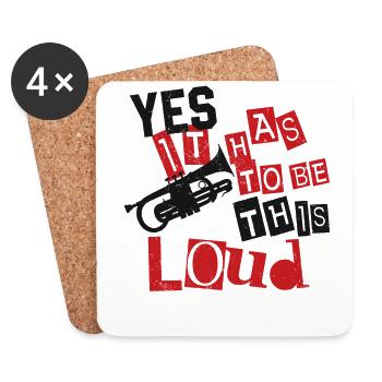 Trumpet Player Vintage Yes It Has - Untersetzer (4er-Set) - Weiß - Vorne