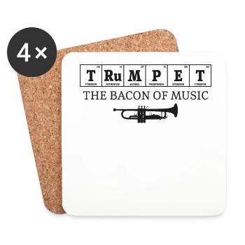Trumpet Player Vintage Periodic - Untersetzer (4er-Set) - Weiß - Vorne