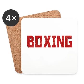 Boxen Arts Martiaux Boxe Box Club Boxer - Dessous de verre (lot de 4) - blanc - Devant