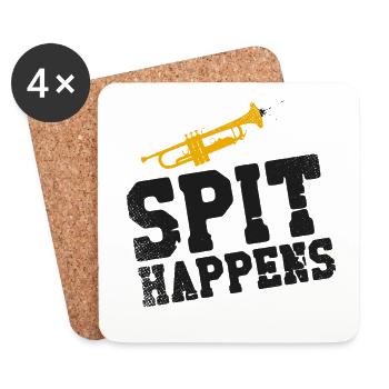 Trumpet Player Pun Vintage Spit - Untersetzer (4er-Set) - Weiß - Vorne