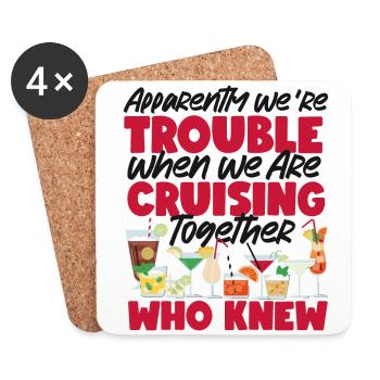 Cruise Ship Vacation Friends - Untersetzer (4er-Set) - Weiß - Vorne