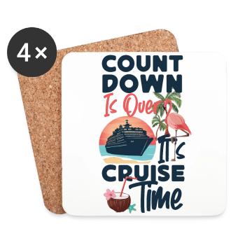 Cruise Ship Vacation Count Down Is - Coasters (set of 4) - white - Front
