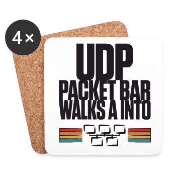 UDP Packet Bar Walks A Into - Untersetzer (4er-Set) - Weiß - Vorne