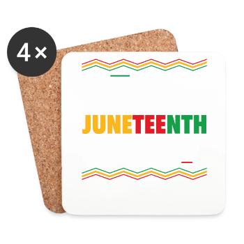 Joyeux Juneteenth pour vous tous libres mélanés - Dessous de verre (lot de 4) - blanc - Devant