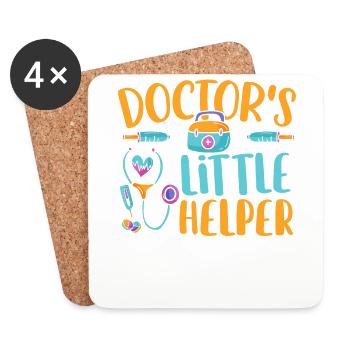 Doctor's Little Helper Kiddie Health Kit Kid - Untersetzer (4er-Set) - Weiß - Vorne