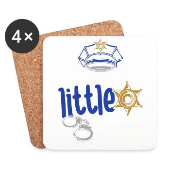 Officer's Little Helper Kiddie Police Patroler - Coasters (set of 4) - white - Front