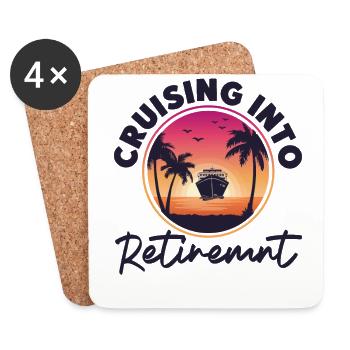 Cruise Ship Vacation Retired - Untersetzer (4er-Set) - Weiß - Vorne