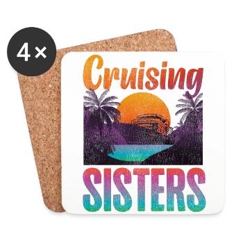 Cruise Ship Vacation Sister Girl - Untersetzer (4er-Set) - Weiß - Vorne