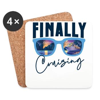 Cruise Ship Vacation Finally - Untersetzer (4er-Set) - Weiß - Vorne