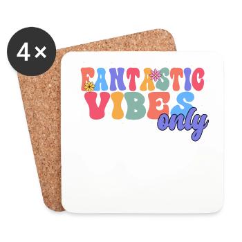 Fantastic Vibes Nur Florist Botanical Flower - Untersetzer (4er-Set) - Weiß - Vorne