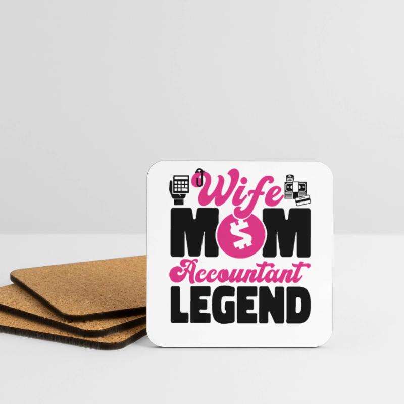 Comptable Comptable Comptable Dessous de verre (lot de 4)