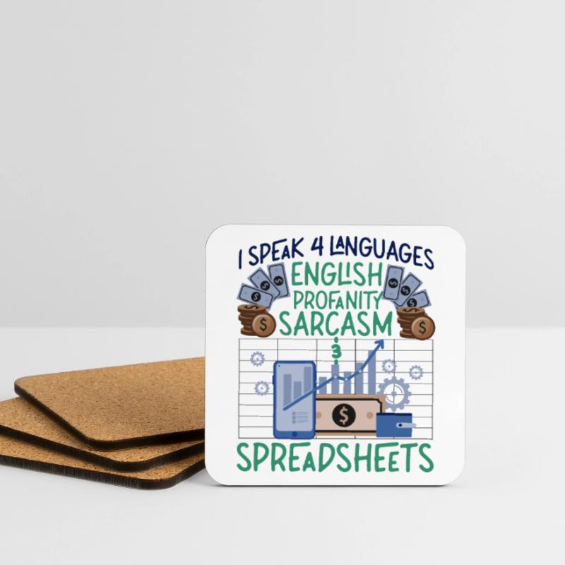 Comptable Comptable Comptable Dessous de verre (lot de 4)