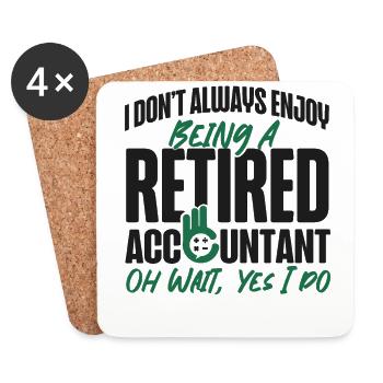 Accountant Bookkeeper Accounting - Coasters (set of 4) - white - Front