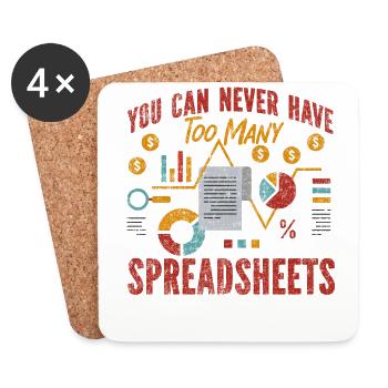 Accountant Bookkeeper Accounting - Coasters (set of 4) - white - Front