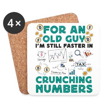 Accountant Bookkeeper Accounting - Coasters (set of 4) - white - Front