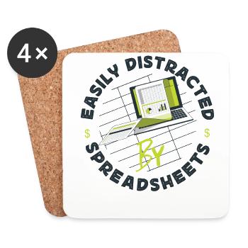 Accountant Bookkeeper Accounting - Coasters (set of 4) - white - Front